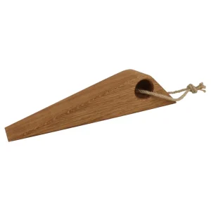 Oiled Oak Door stop with Cotton Strap